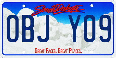 SD license plate 0BJY09