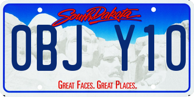 SD license plate 0BJY10