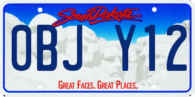 SD license plate 0BJY12