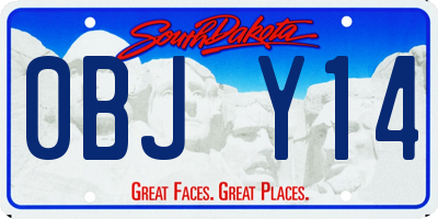 SD license plate 0BJY14