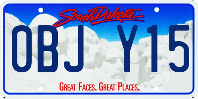 SD license plate 0BJY15