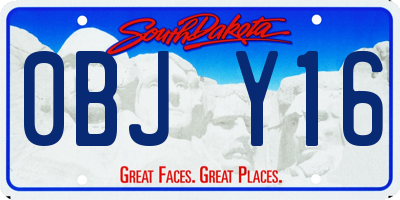SD license plate 0BJY16