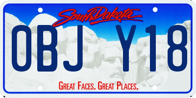 SD license plate 0BJY18