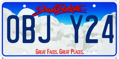 SD license plate 0BJY24