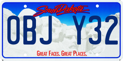 SD license plate 0BJY32