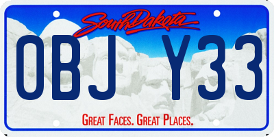SD license plate 0BJY33