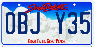 SD license plate 0BJY35