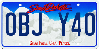 SD license plate 0BJY40