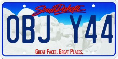 SD license plate 0BJY44
