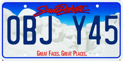 SD license plate 0BJY45