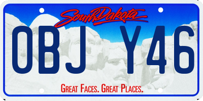 SD license plate 0BJY46