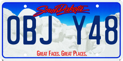 SD license plate 0BJY48