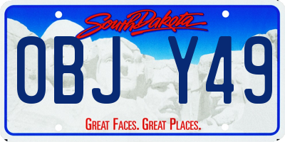 SD license plate 0BJY49