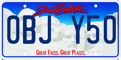 SD license plate 0BJY50