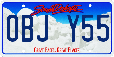 SD license plate 0BJY55