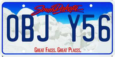 SD license plate 0BJY56