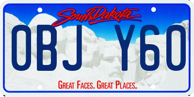 SD license plate 0BJY60
