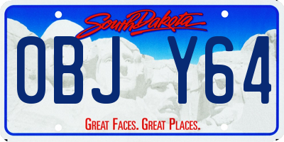 SD license plate 0BJY64