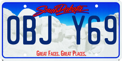 SD license plate 0BJY69