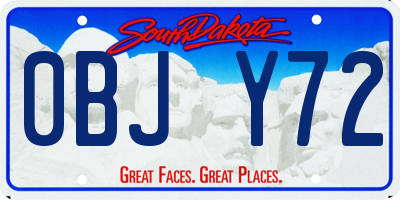 SD license plate 0BJY72