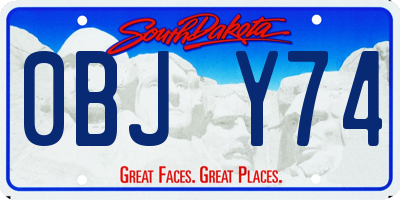 SD license plate 0BJY74