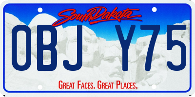 SD license plate 0BJY75