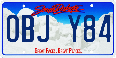 SD license plate 0BJY84