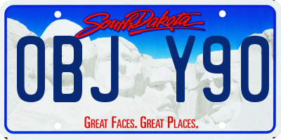 SD license plate 0BJY90