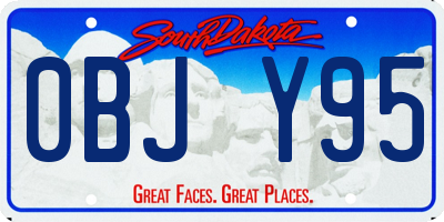 SD license plate 0BJY95