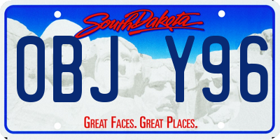 SD license plate 0BJY96