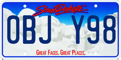 SD license plate 0BJY98