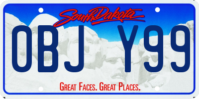 SD license plate 0BJY99