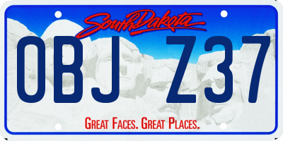 SD license plate 0BJZ37