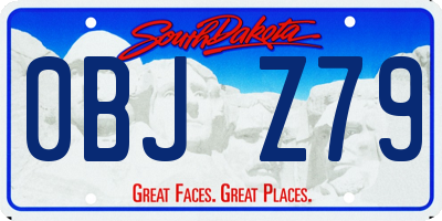 SD license plate 0BJZ79
