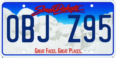 SD license plate 0BJZ95