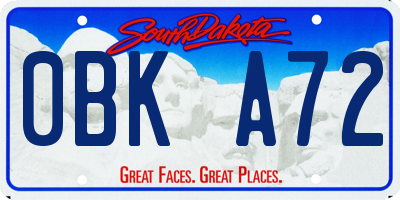 SD license plate 0BKA72