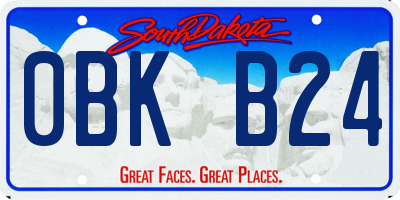 SD license plate 0BKB24