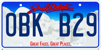 SD license plate 0BKB29