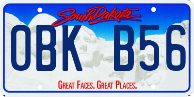 SD license plate 0BKB56