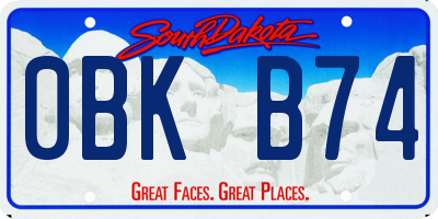 SD license plate 0BKB74
