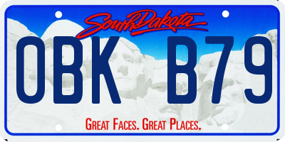 SD license plate 0BKB79