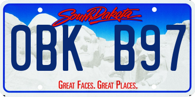 SD license plate 0BKB97
