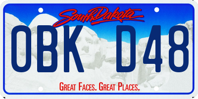 SD license plate 0BKD48