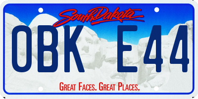 SD license plate 0BKE44