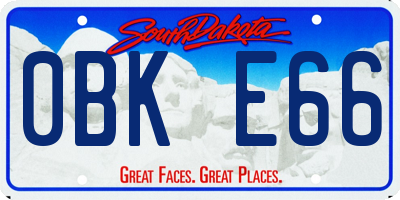 SD license plate 0BKE66