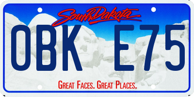 SD license plate 0BKE75