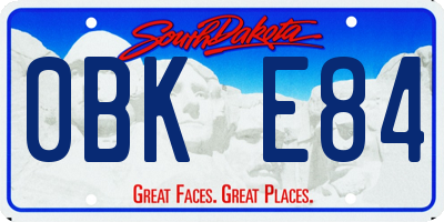 SD license plate 0BKE84