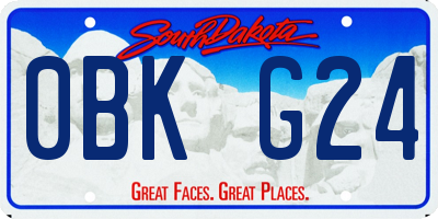 SD license plate 0BKG24