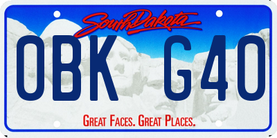SD license plate 0BKG40