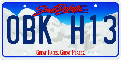 SD license plate 0BKH13